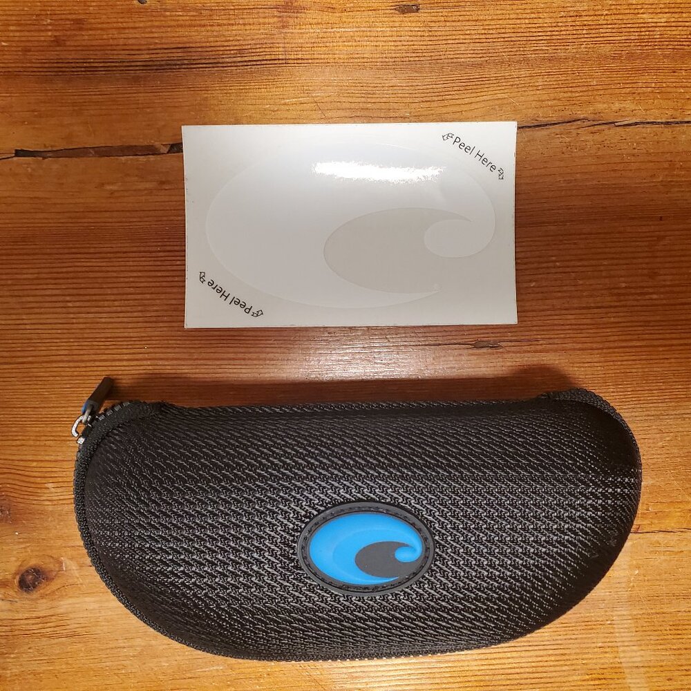Costa glasses case, lens cloth & decal nwot